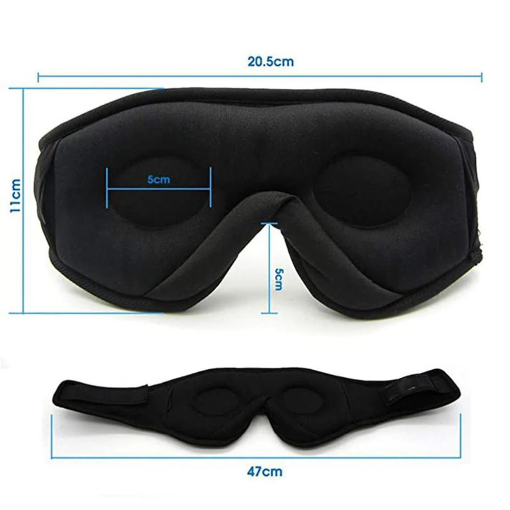 Bluetooth Sleep Mask with Built-in HD Headphones and 3D Eye Cover