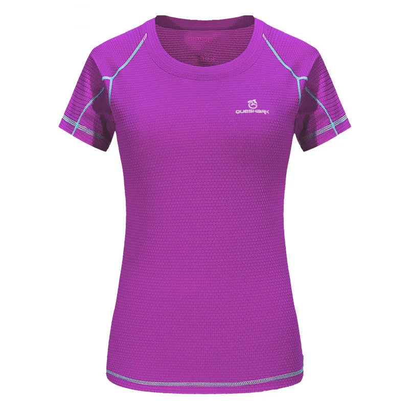 QUESHARK Women’s Quick Dry Sports T-Shirt