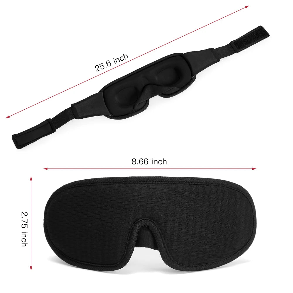 3D Padded Sleep Mask – Light Blocking Eyeshade Eyepatch