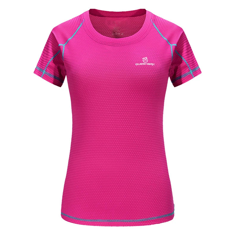 QUESHARK Women’s Quick Dry Sports T-Shirt