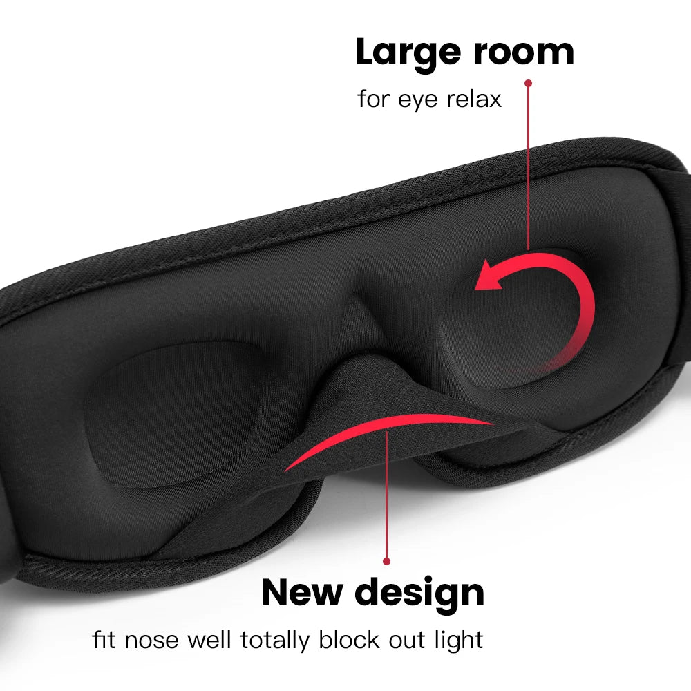 3D Padded Sleep Mask – Light Blocking Eyeshade Eyepatch