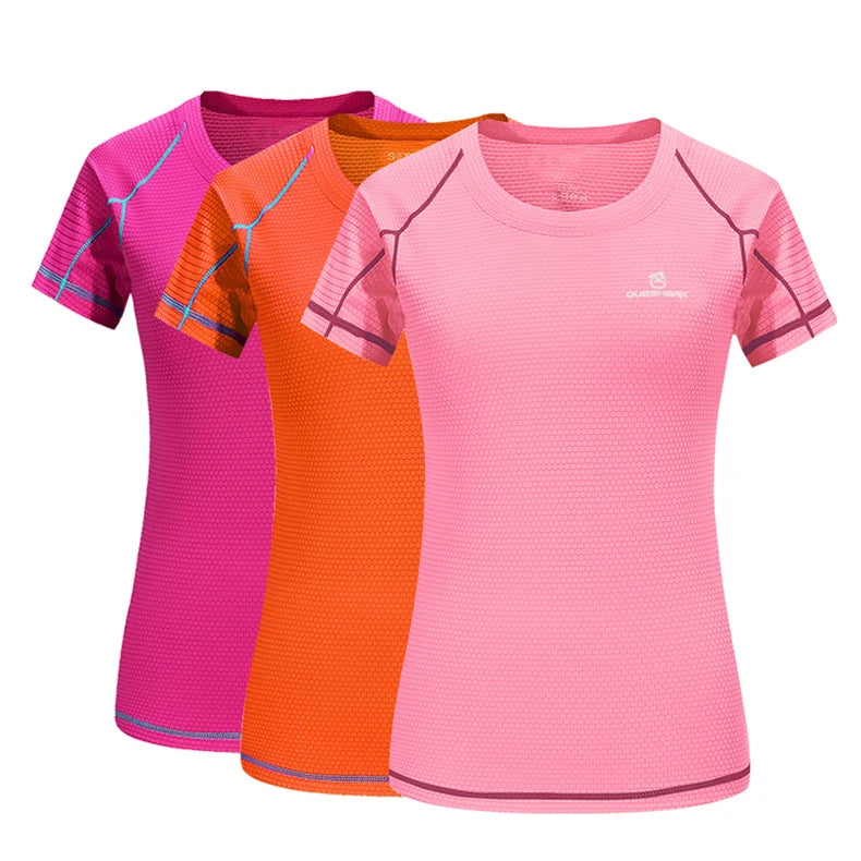 QUESHARK Women’s Quick Dry Sports T-Shirt