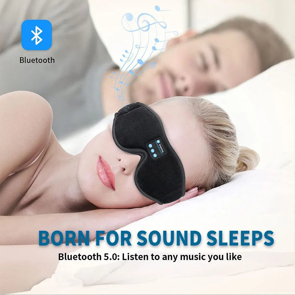 Bluetooth Sleep Mask with Built-in HD Headphones and 3D Eye Cover