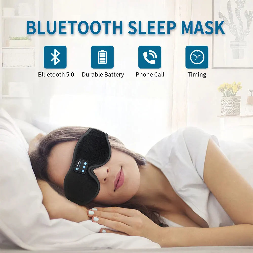 Bluetooth Sleep Mask with Built-in HD Headphones and 3D Eye Cover