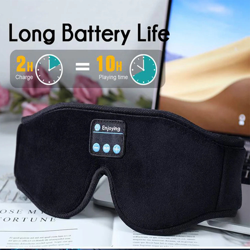 Bluetooth Sleep Mask with Built-in HD Headphones and 3D Eye Cover