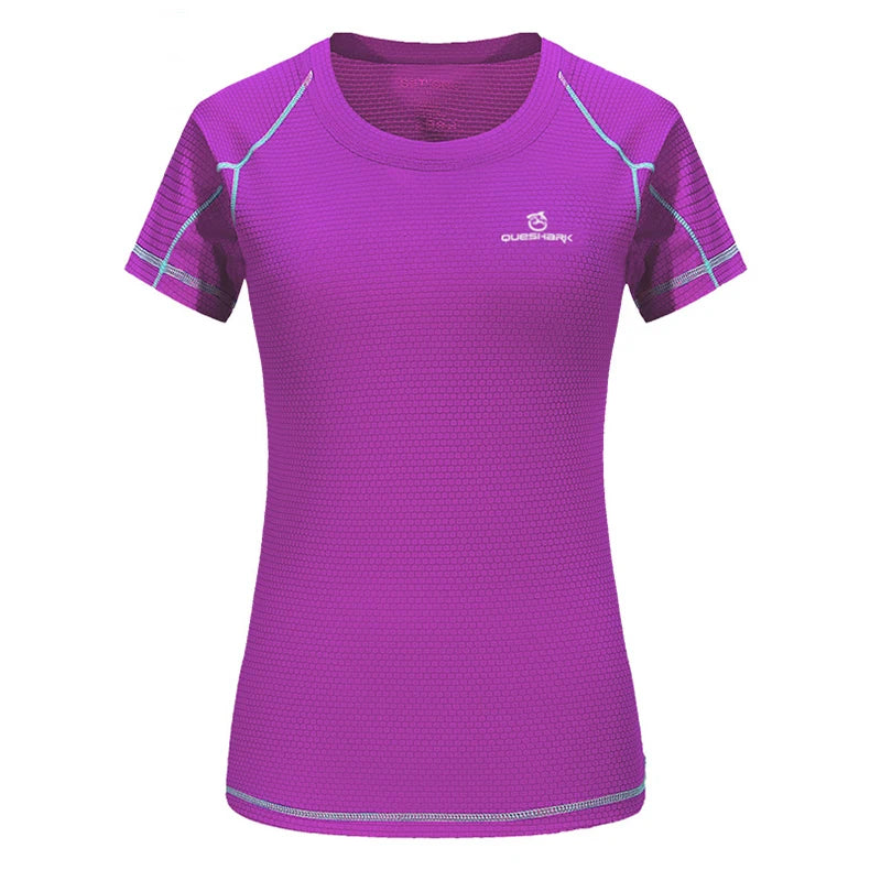QUESHARK Women’s Quick Dry Sports T-Shirt