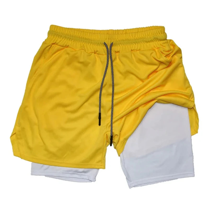 Men’s Multi-Pocket Fitness & Running Shorts – Casual Beach & Sports
