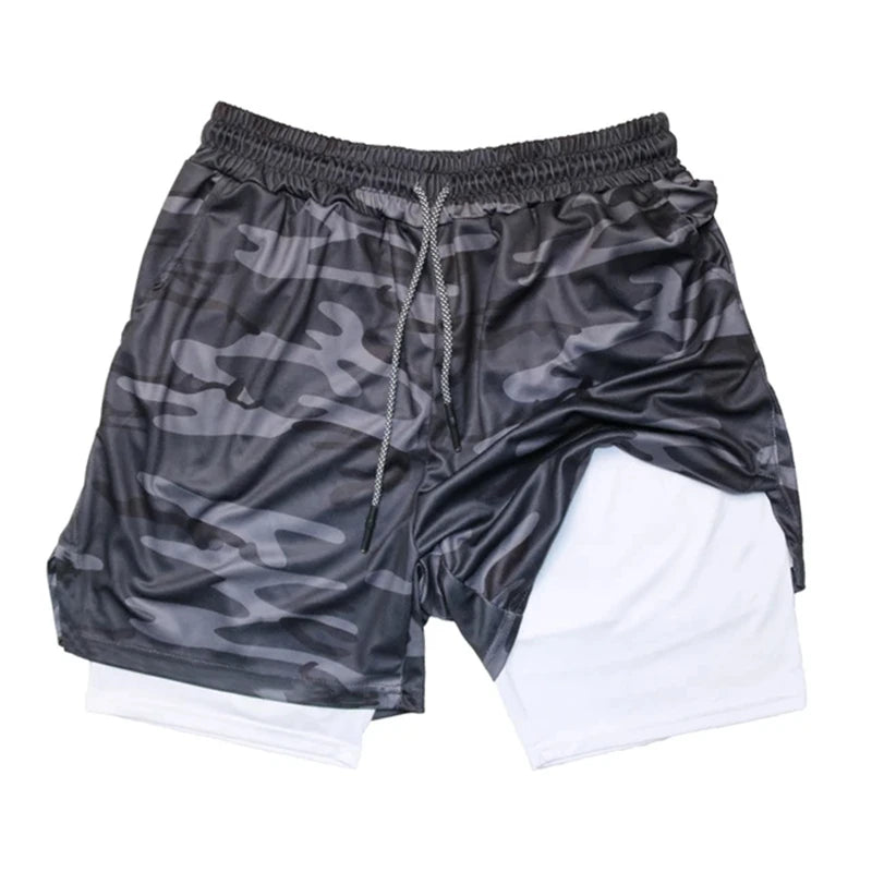 Men’s Multi-Pocket Fitness & Running Shorts – Casual Beach & Sports