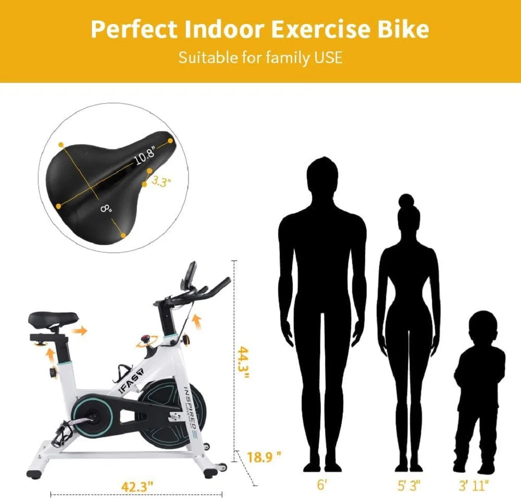 Home Exercise Bike – Indoor Cycling with LCD Display & Comfort Seat