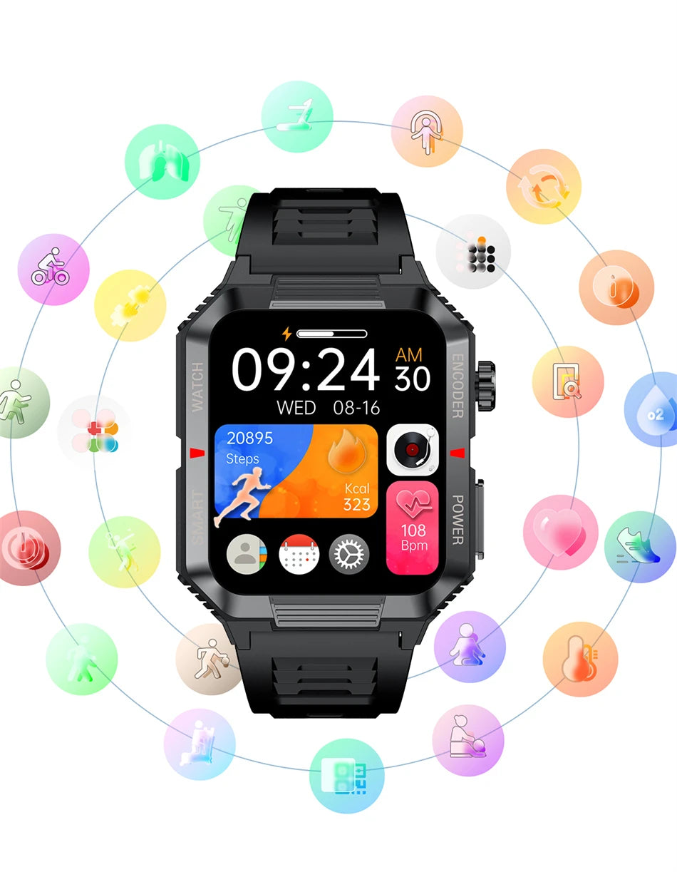 Men’s NFC GPS Smartwatch with Bluetooth Calls & 120+ Sports Modes