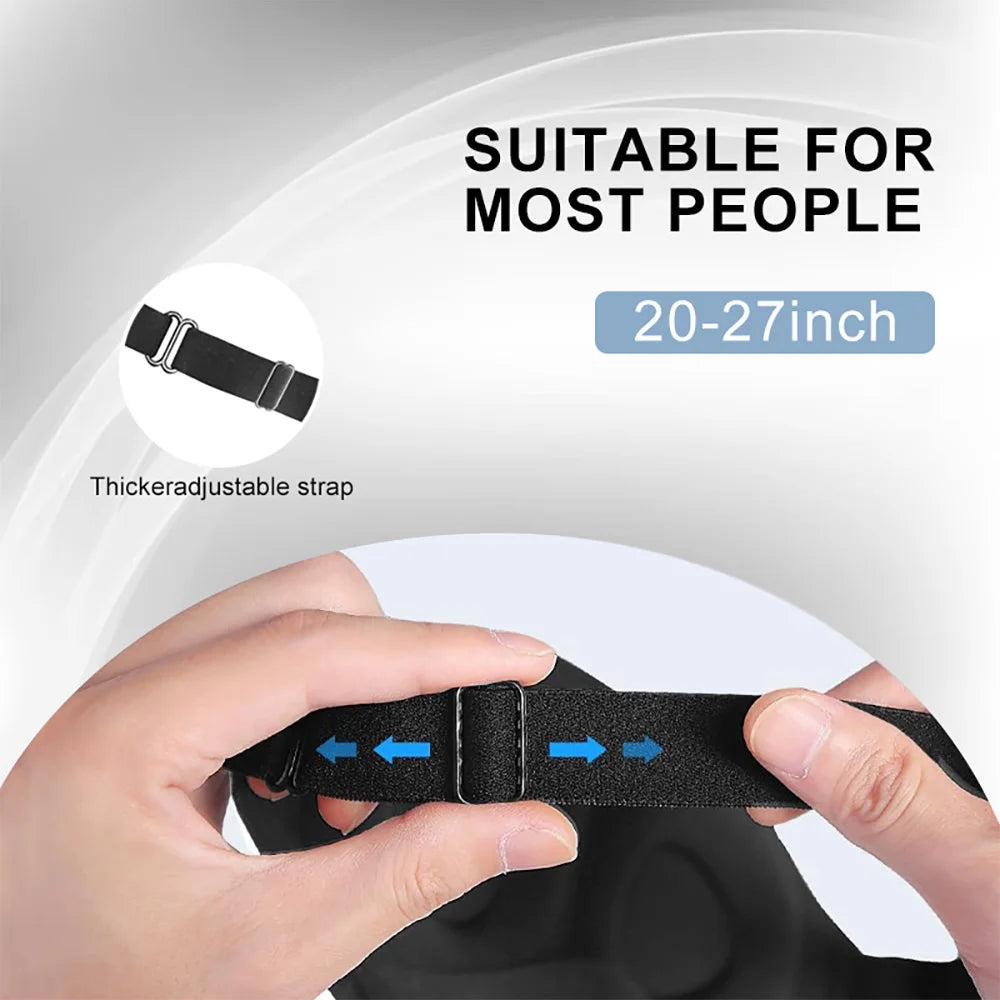 3D Contoured Sleep Mask with Adjustable Strap – Soft Blackout Eye Mask for Men & Women