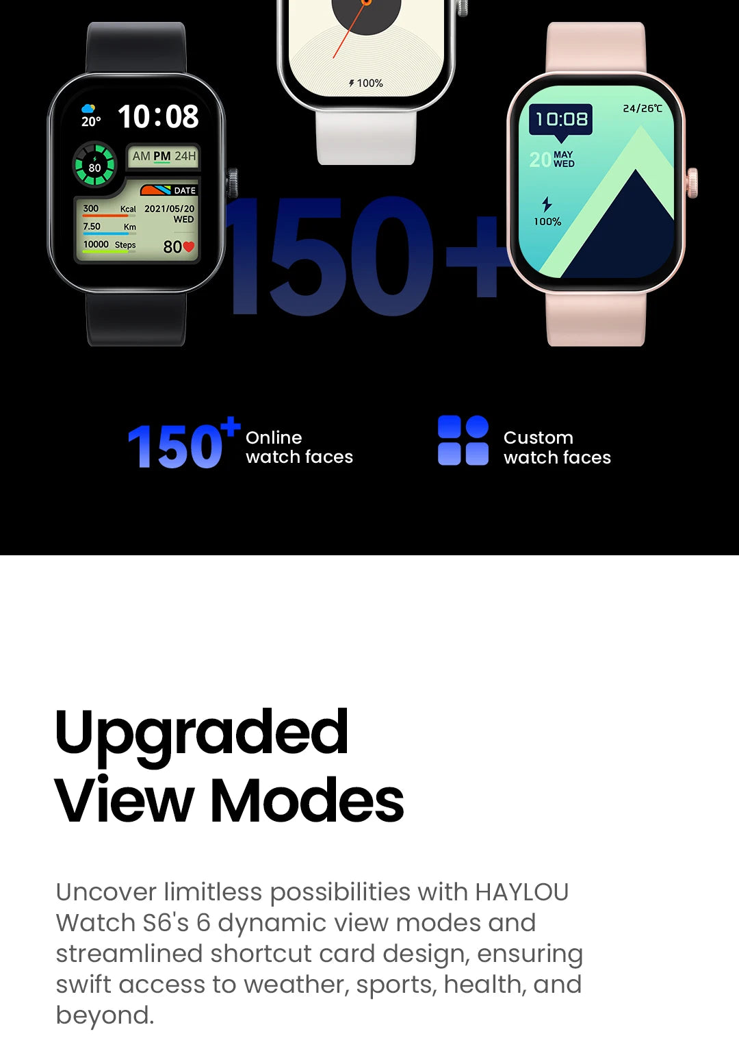 HAYLOU S6 Smart Watch – Voice Calling & Health Monitoring