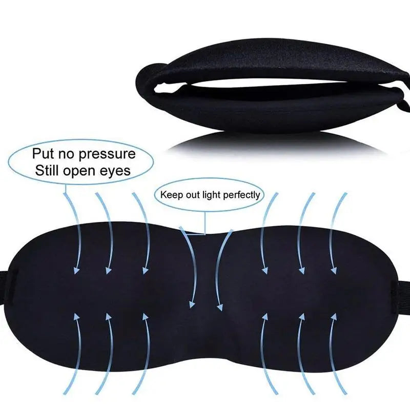 Sleep Mask for Side Sleepers – Portable Light Blocking Blindfold
