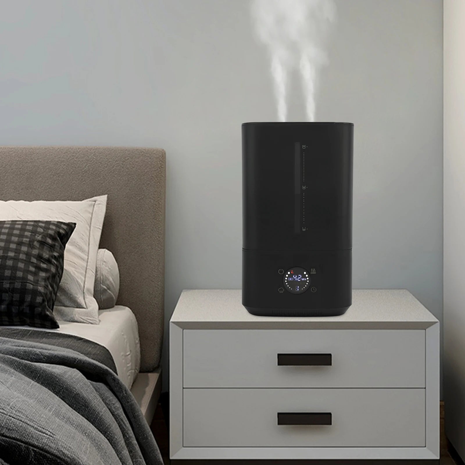 6L Touch Control Humidifier – Hot & Cold Mist with Adjustable Fog