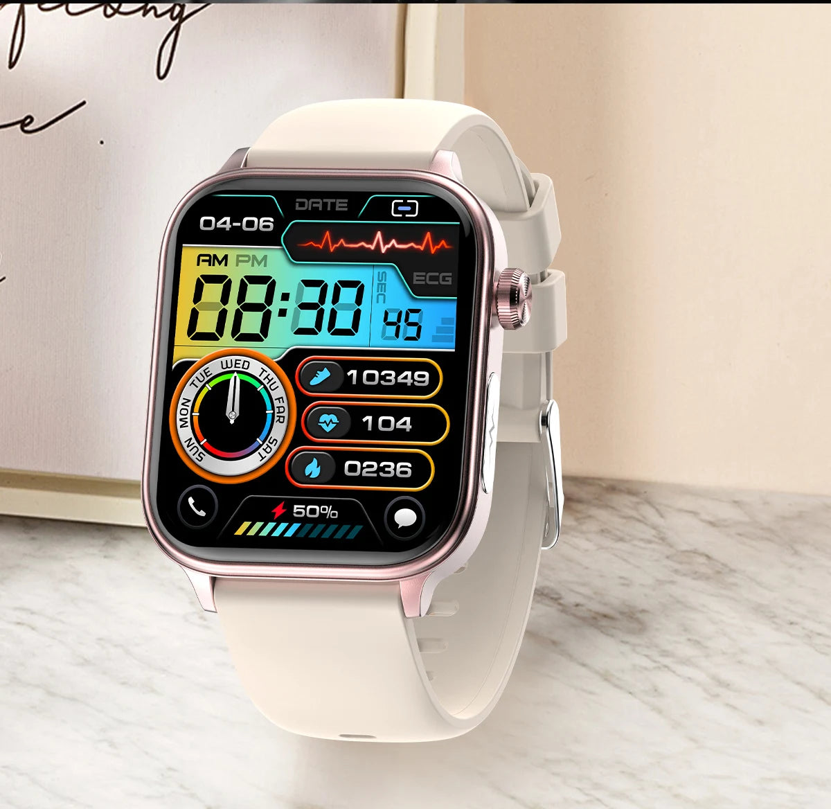2025 ECG+PPG Smart Watch – Women’s Health & Vital Signs Tracker