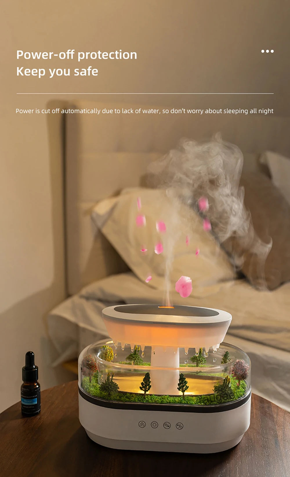 Aroma Humidifier with Raindrop Design