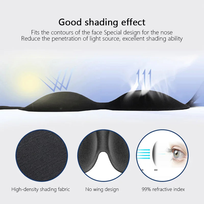 Sleep Mask for Side Sleepers – Portable Light Blocking Blindfold