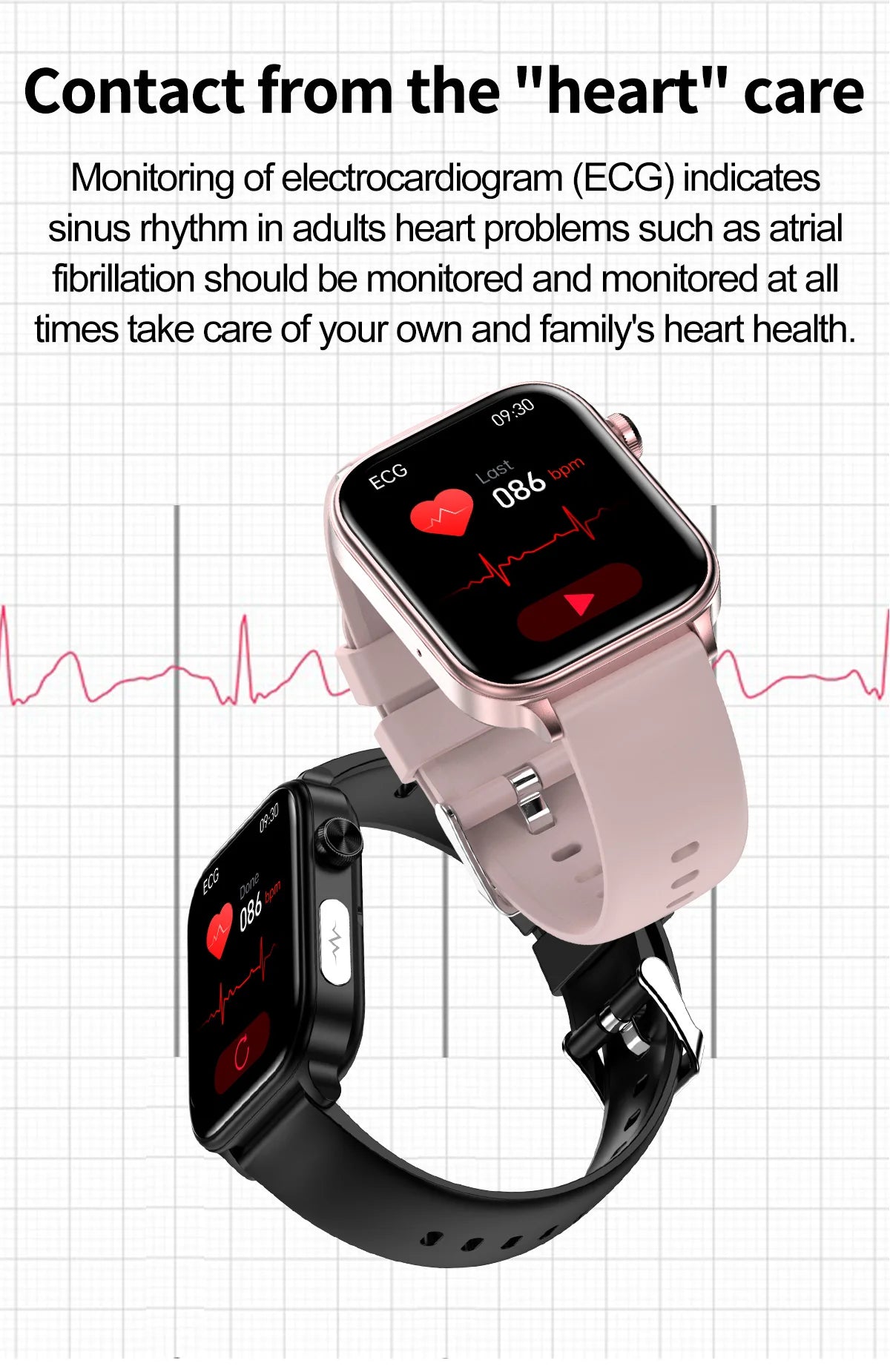 2025 ECG+PPG Smart Watch – Women’s Health & Vital Signs Tracker
