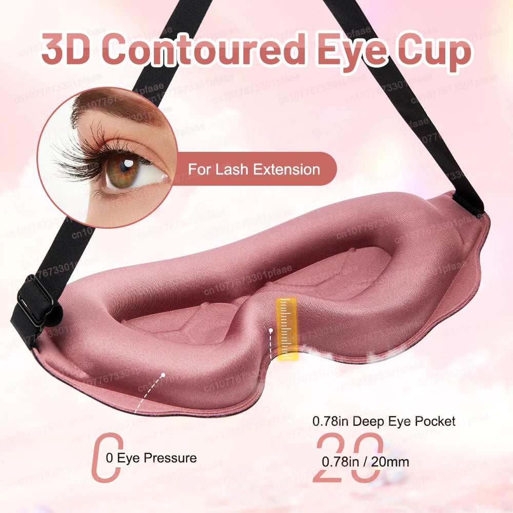 3D Memory Foam Sleep Mask – Light Blocking Eyeshade