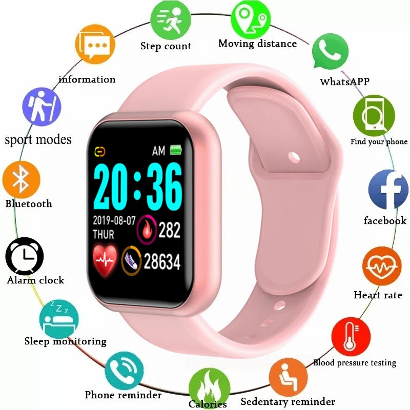 Y68 D20 Smartwatch with Bluetooth, Fitness Tracker & Sleep Monitor