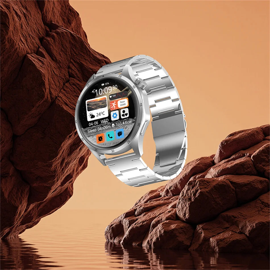GT5 PRO GPS Sports Smartwatch with AMOLED HD Display & Bluetooth Call