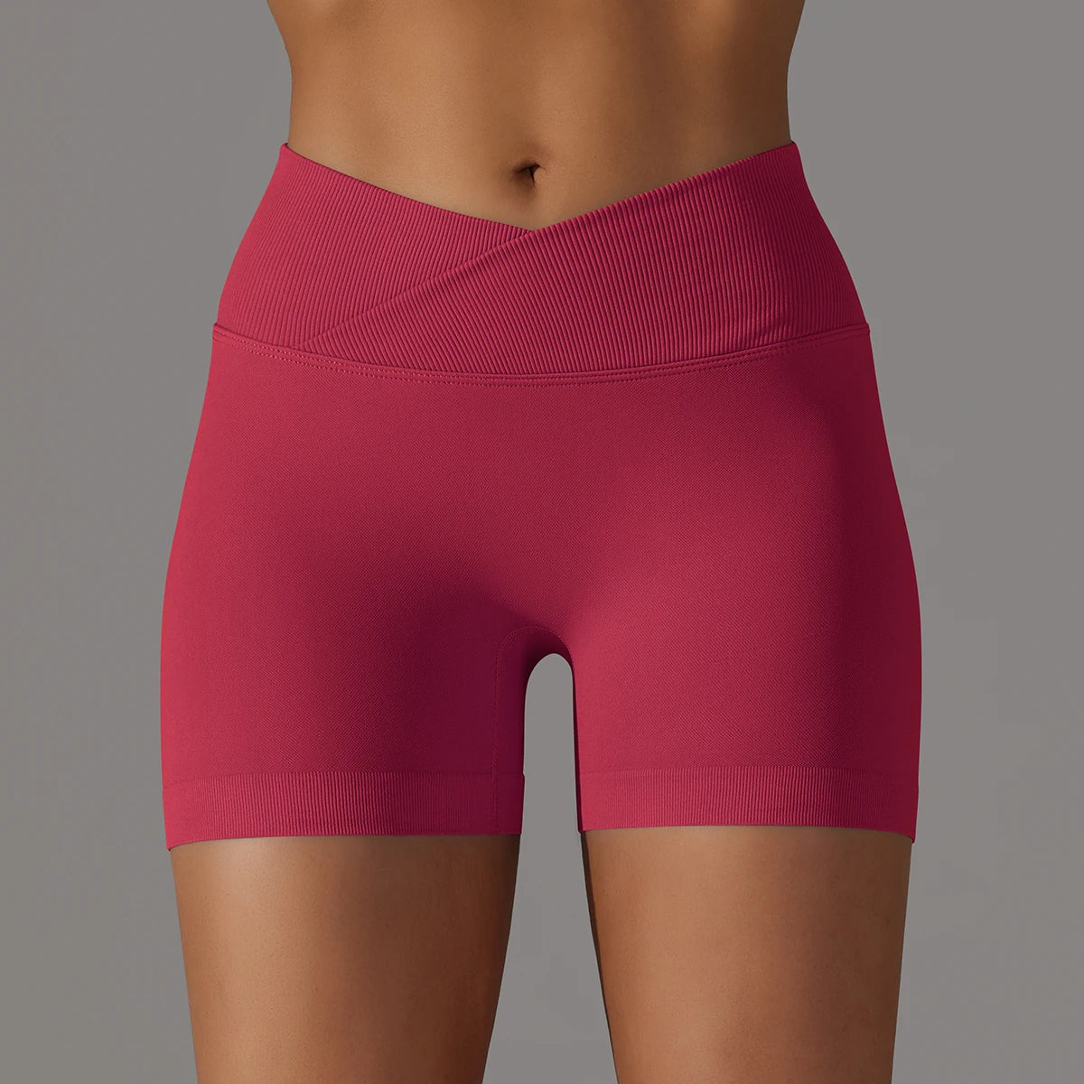 Women’s High Waist Crossover Yoga Shorts