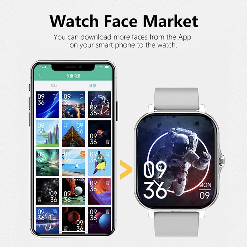 2025 Smart Watch with Bluetooth Calls, Fitness Tracking, and Heart Rate Monitor – 1.83'' Display