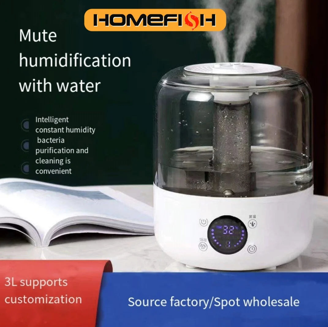 CK2 3L Silent Air Humidifier – Large Capacity Aroma Diffuser with Remote