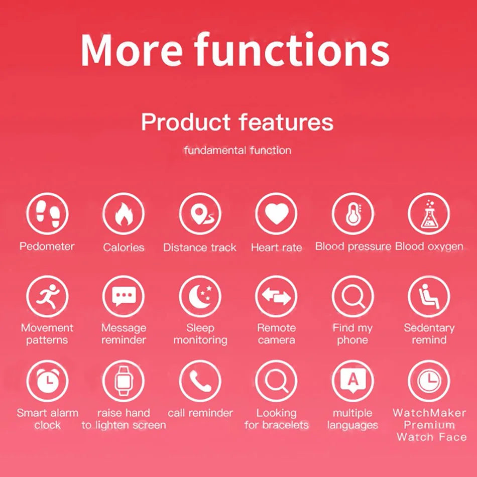 M6 Smart Watch – Fitness Tracker Bracelet with Heart Rate & Blood Pressure Monitor