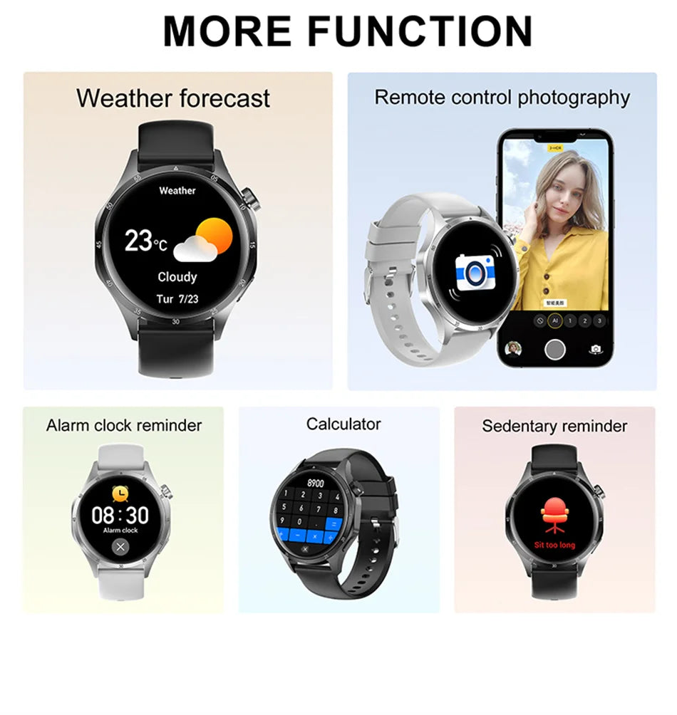GT5 PRO GPS Sports Smartwatch with AMOLED HD Display & Bluetooth Call