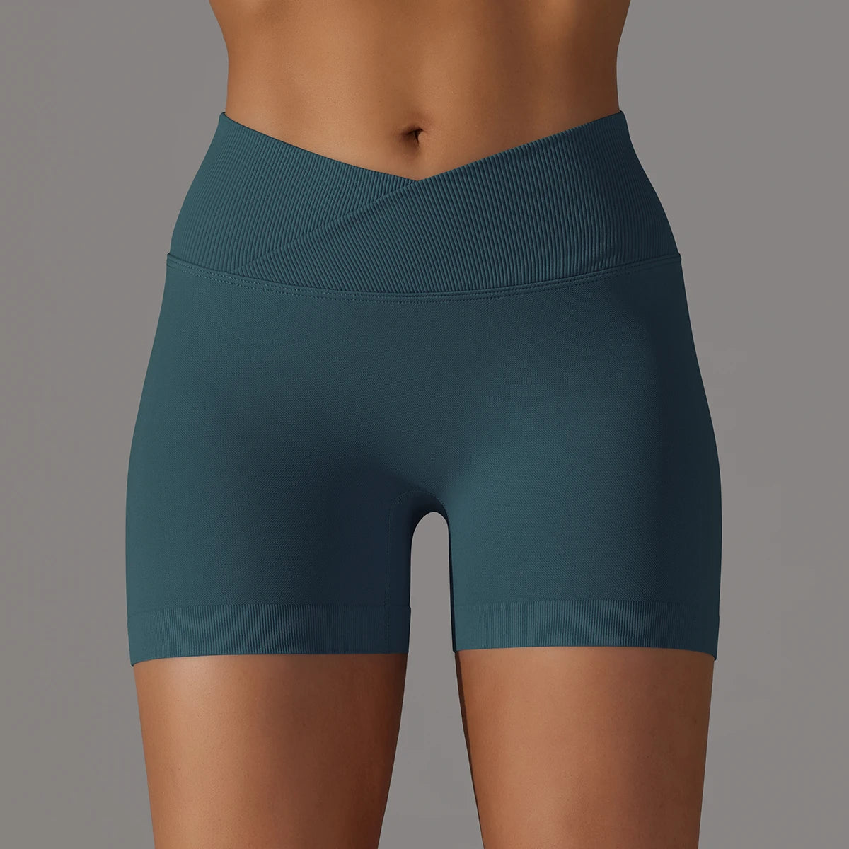 Women’s High Waist Crossover Yoga Shorts
