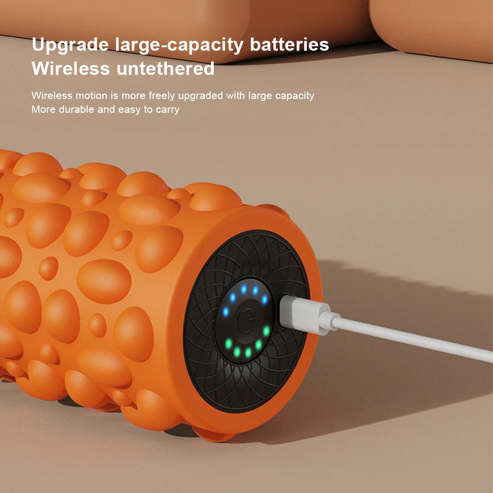 Electric Vibrating Foam Roller – Rechargeable 5-Mode Muscle Massager