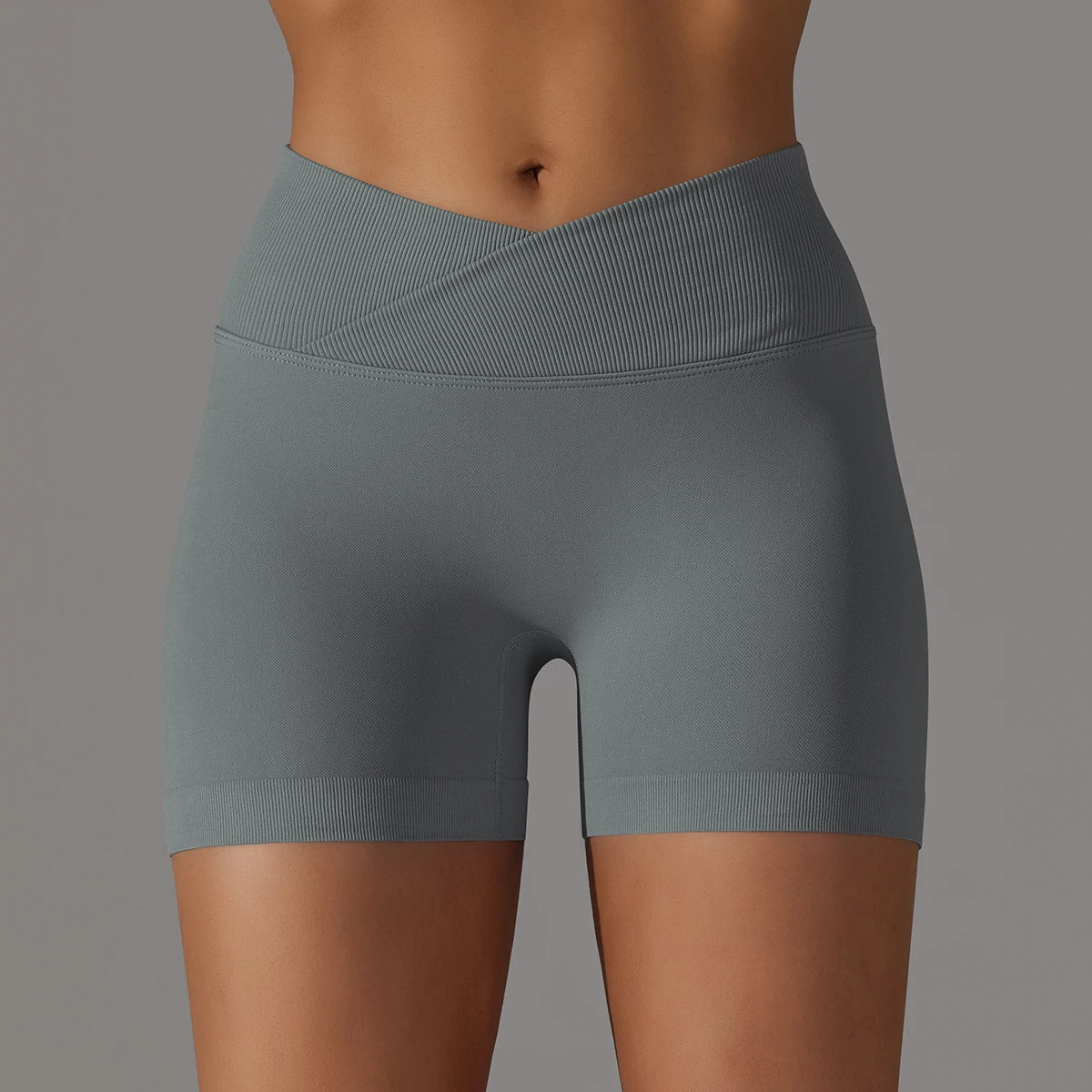 Women’s High Waist Crossover Yoga Shorts