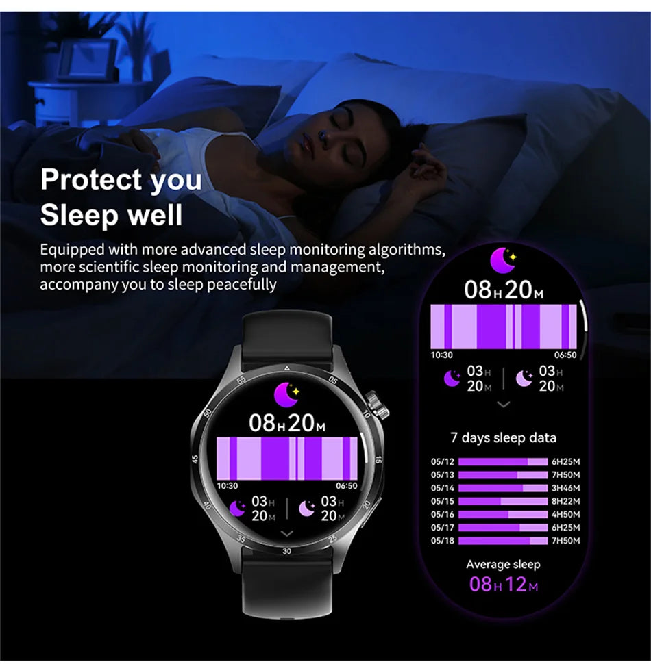 GT5 PRO GPS Sports Smartwatch with AMOLED HD Display & Bluetooth Call