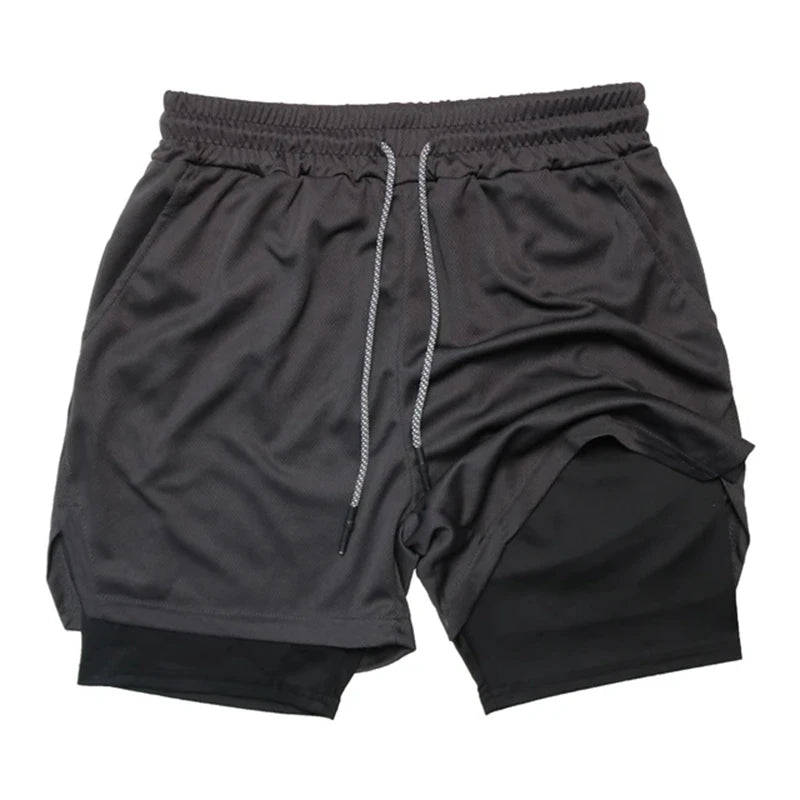 Men’s Multi-Pocket Fitness & Running Shorts – Casual Beach & Sports