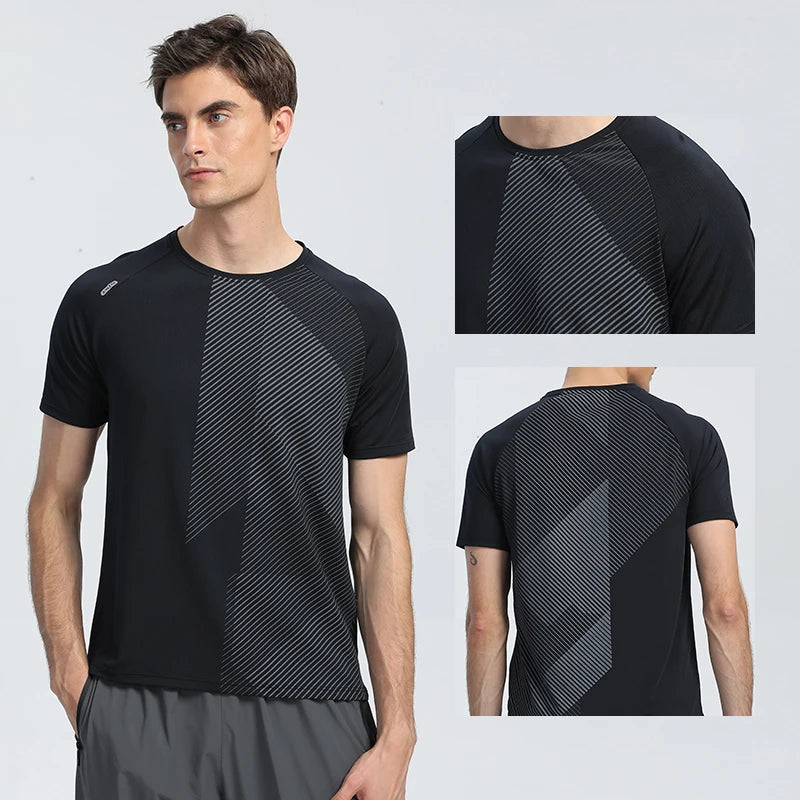 Men’s Quick Dry Running T-Shirt – Breathable Sports & Gym Top