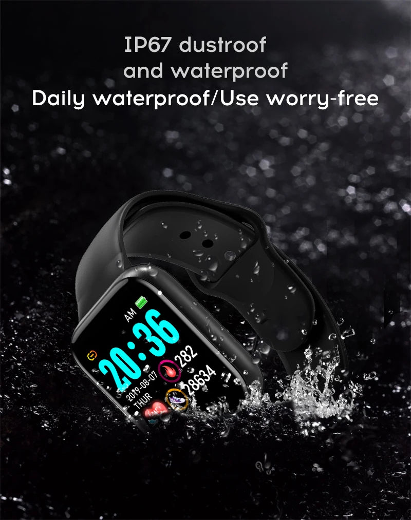 Y68 D20 Smartwatch with Bluetooth, Fitness Tracker & Sleep Monitor