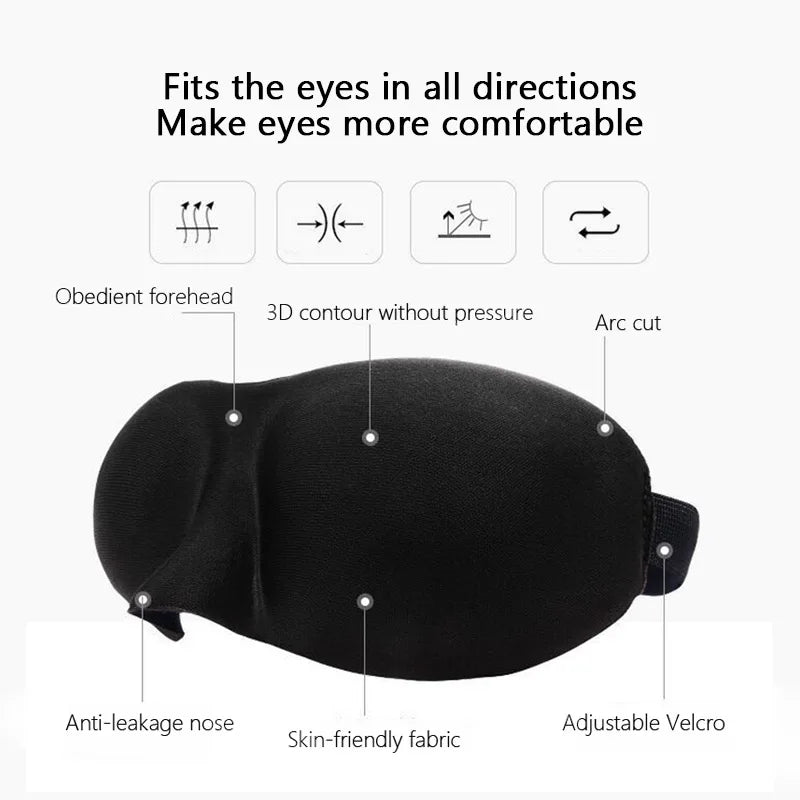Sleep Mask for Side Sleepers – Portable Light Blocking Blindfold