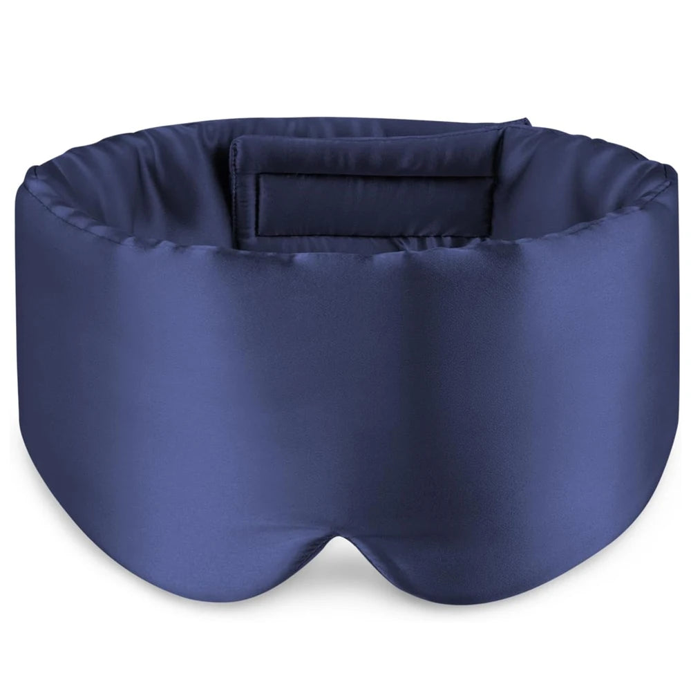 100% Mulberry Silk Sleep Mask – Soft Padded Travel Eyepatch