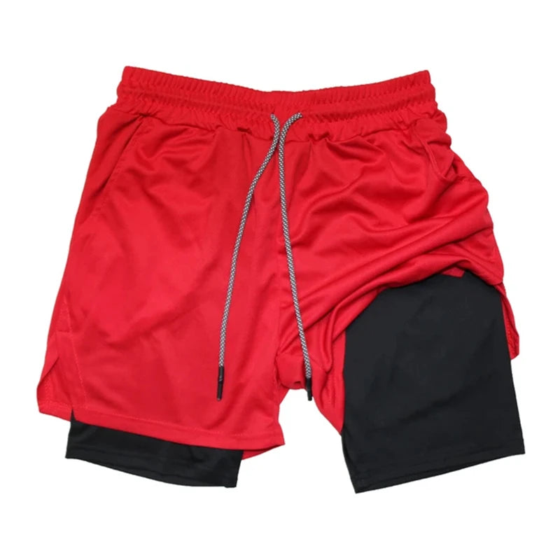 Men’s Multi-Pocket Fitness & Running Shorts – Casual Beach & Sports