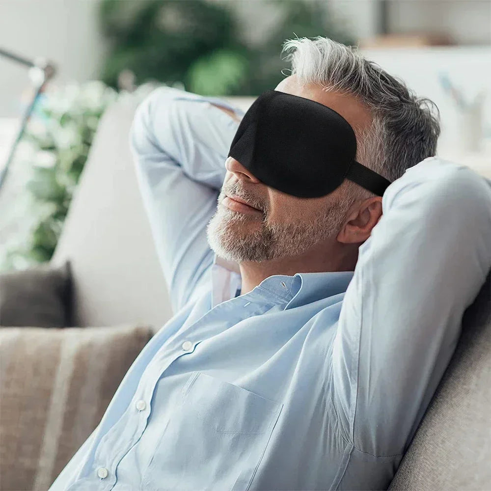 Sleep Mask for Side Sleepers – Portable Light Blocking Blindfold