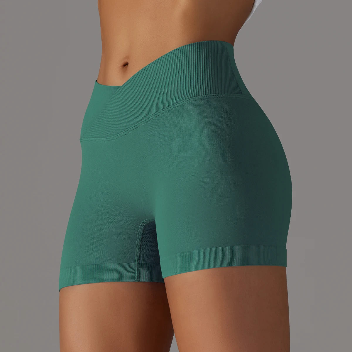 Women’s High Waist Crossover Yoga Shorts