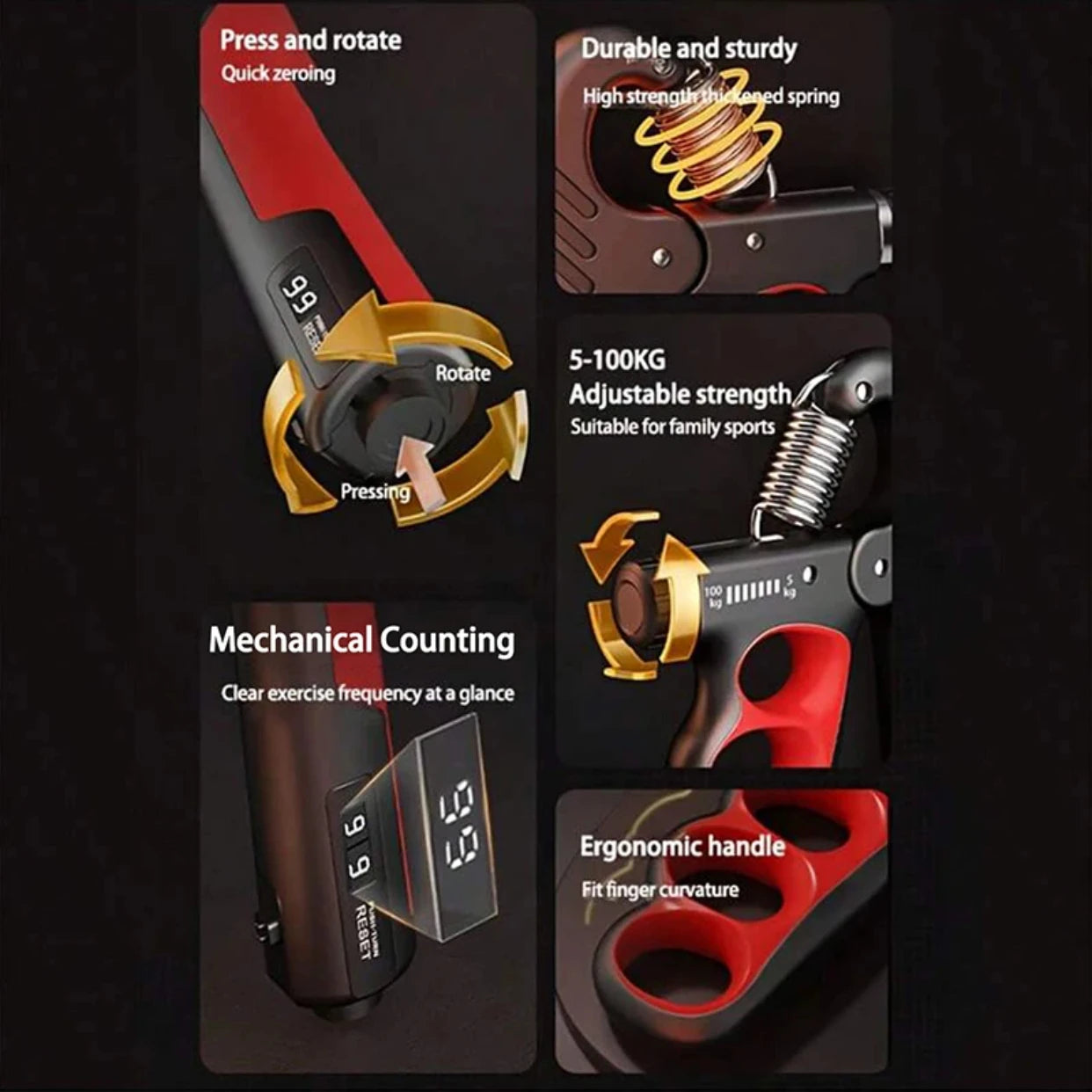 Adjustable Grip Strengthener 5–100kg