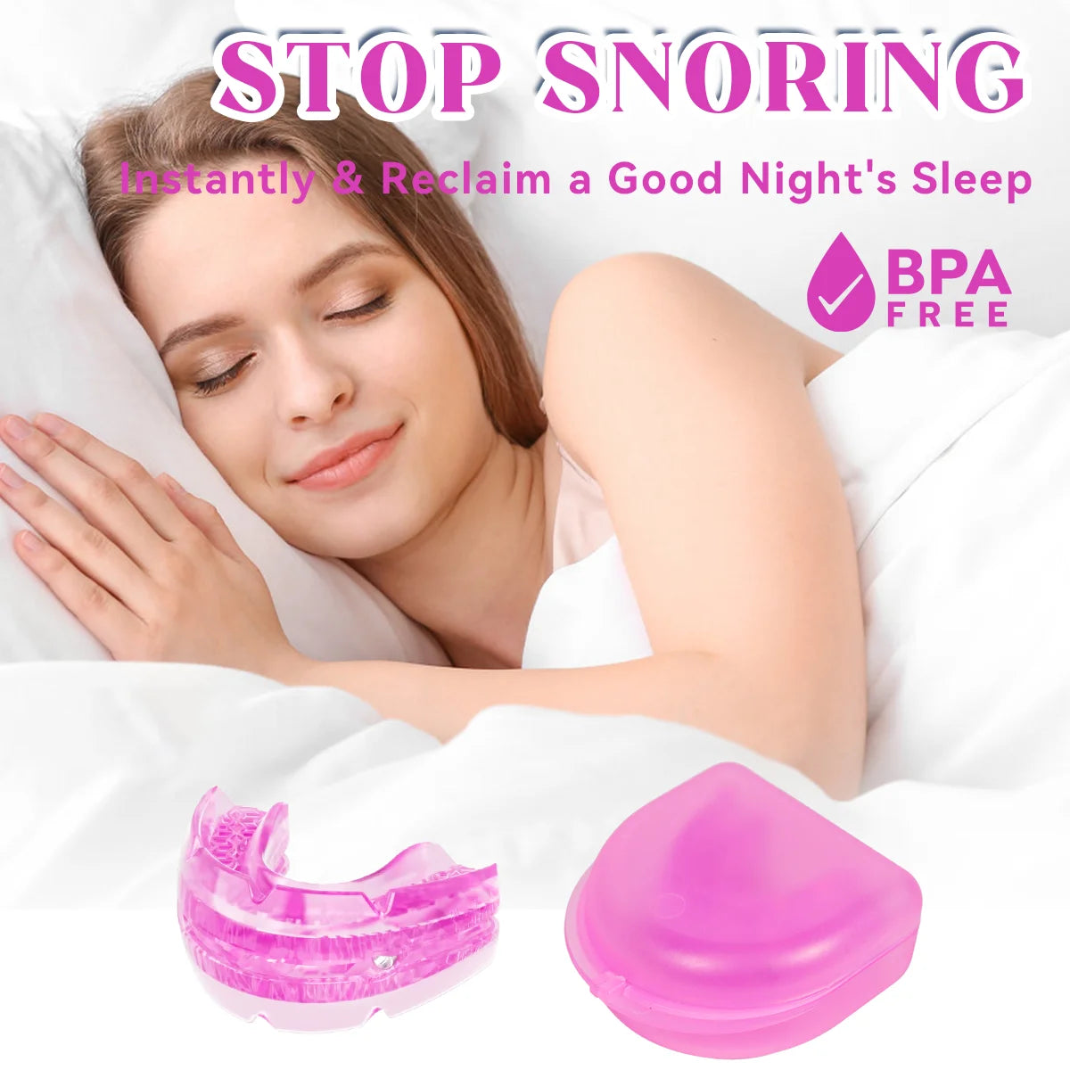 Anti-Snore Bruxism Mouth Guard – Sleep Apnea & Teeth Grinding Aid