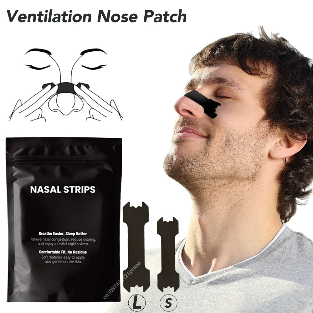 Black Nose Strips – Extra Strength Anti-Snoring & Sleep Aid (30/60/90PCS)