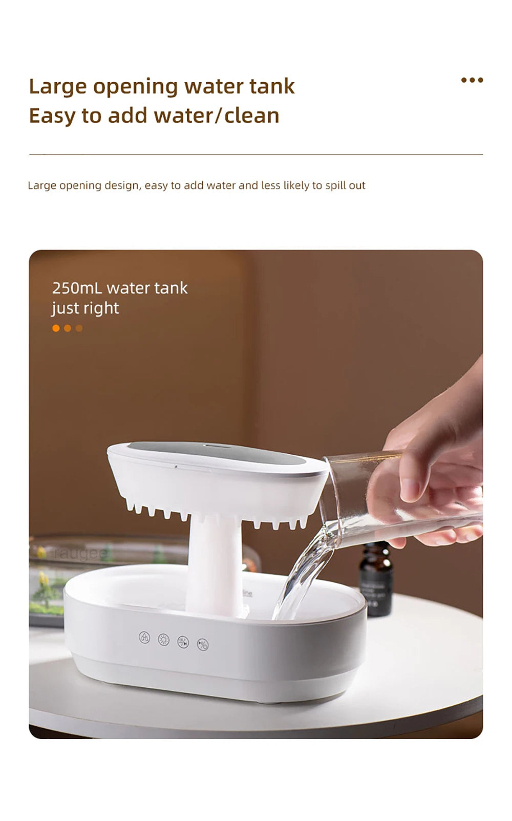 Aroma Humidifier with Raindrop Design