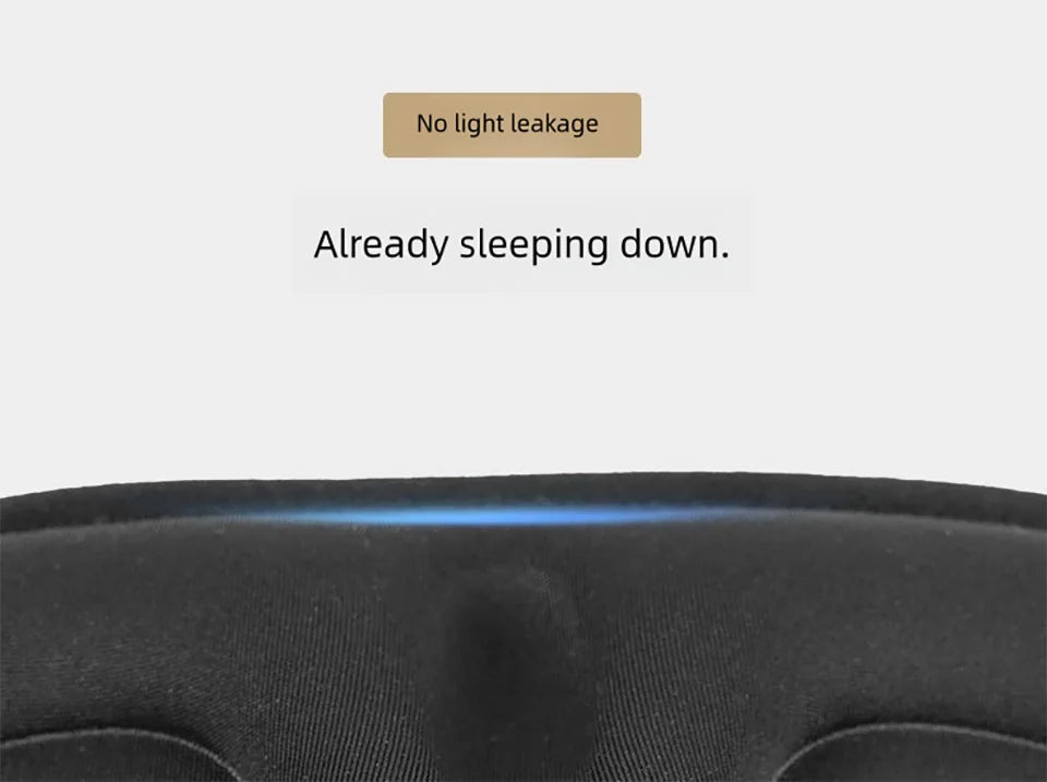 3D Contoured Sleep Mask with Adjustable Strap – Soft Blackout Eye Mask for Men & Women