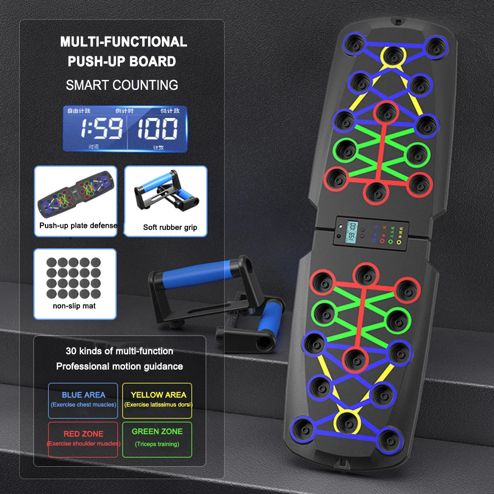 Foldable Push-Up Board – Multifunctional Portable Fitness Trainer