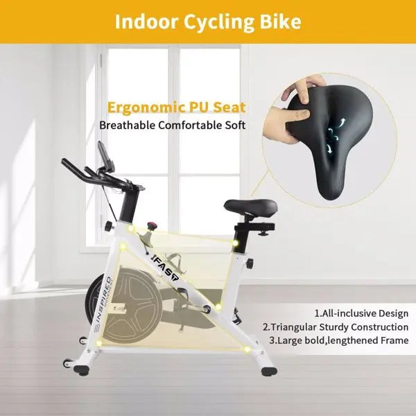 Home Exercise Bike – Indoor Cycling with LCD Display & Comfort Seat