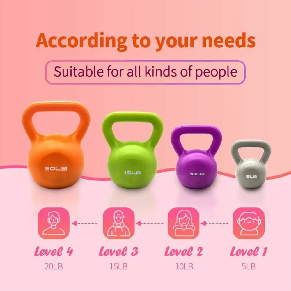 5lbs Kettlebell – Vinyl Coated Strength Training Weight for Home Gym